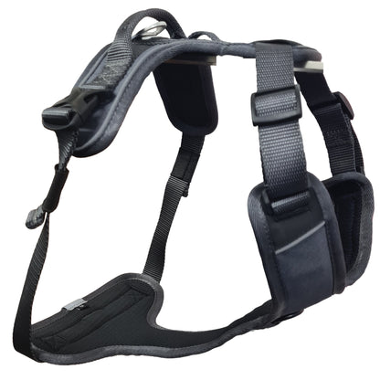 CAIRD Advance Dog Harness Ergonomic Y-Shape No Pull Reflective with Handle Grey (Medium)