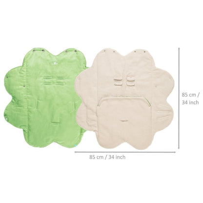 Wallaboo Baby Blanket Nore Faux Suede Warm Soft Shearling Inner 0-12 Months Lime Green