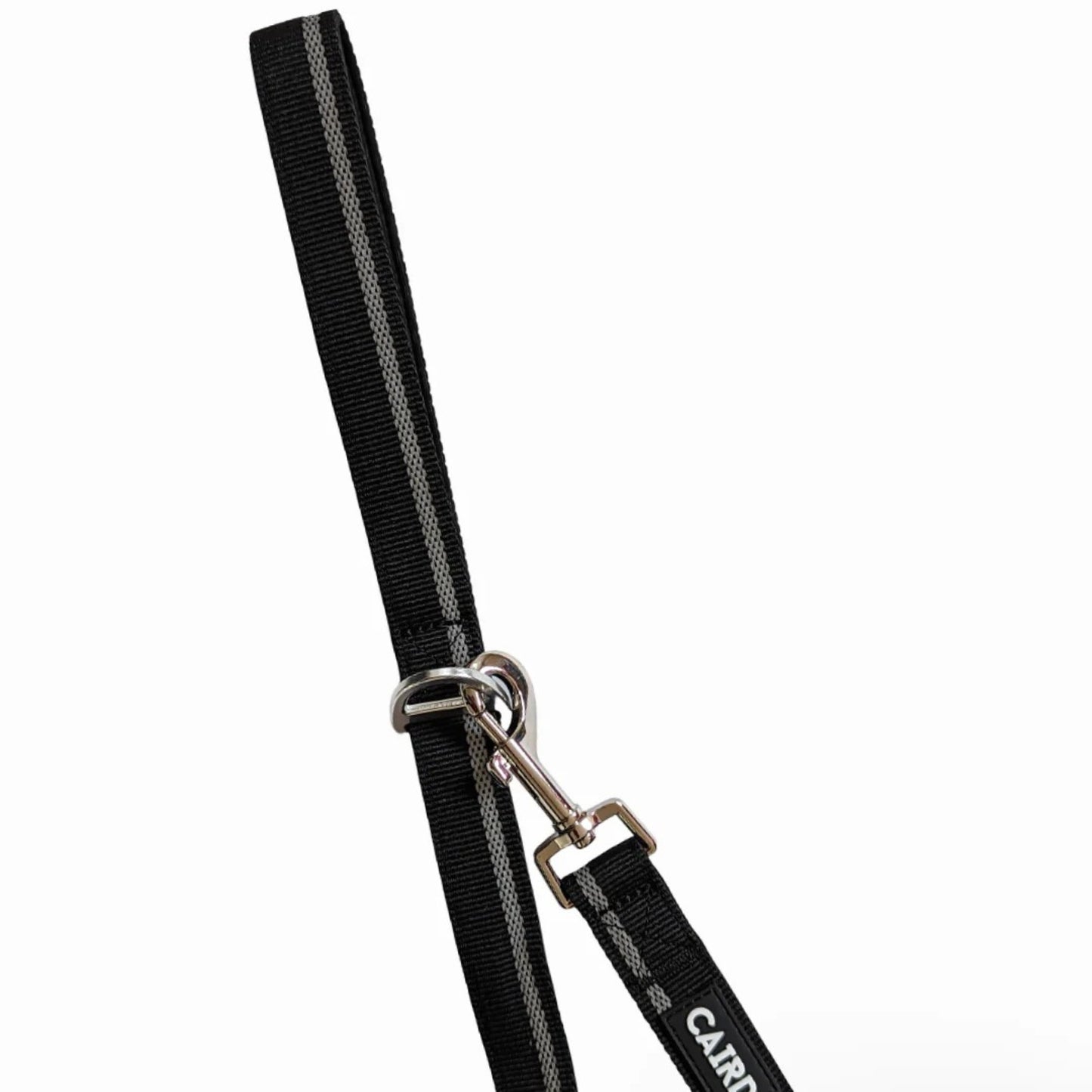 CAIRD Dog Lead 1m Reflective Neoprene Padded Handle Aluminium Connection Point (Black)