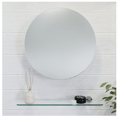 Croydex Round Bathroom Mirror Cabinet Stainless Steel Fully Assembled Cabinet