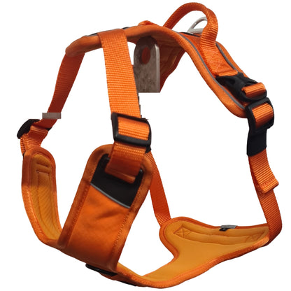 CAIRD Advance Dog Harness Ergonomic Y-Shape No Pull Reflective with Handle Orange