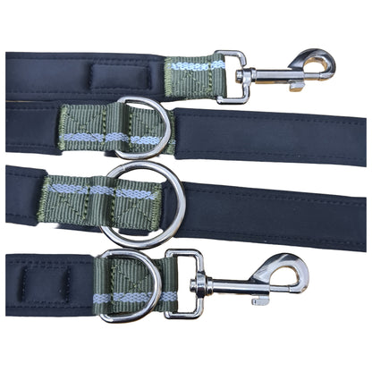 CAIRD Double Ended Dog Training Lead 2m Adjustable Multi-Point Control Reflective (Green)