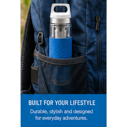 SIGG Hot & Cold Infuser Thermal Water Bottle 0.4 L Glass Bottle Silicone Shell