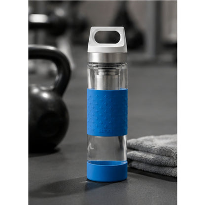 SIGG Hot & Cold Infuser Thermal Water Bottle 0.4 L Glass Bottle Silicone Shell