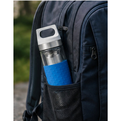 SIGG Hot & Cold Infuser Thermal Water Bottle 0.4 L Glass Bottle Silicone Shell