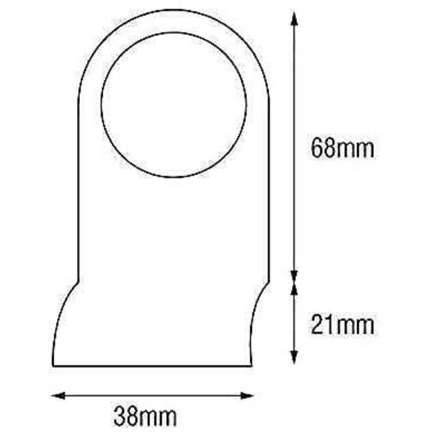 Yale Cylinder Pull for 3.2cm Cylinder Diameter Polished Brass Finish P-110-PB