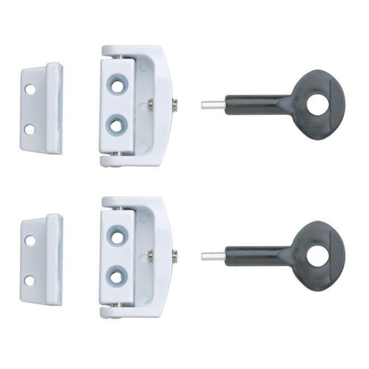 Yale Locks P113 Toggle Window Locks White 2 Pack P-113-WE