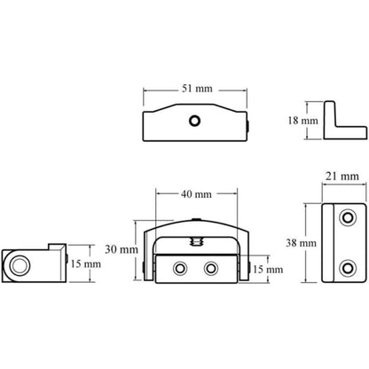 Yale Locks P113 Toggle Window Locks White 2 Pack P-113-WE