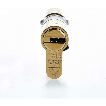 Yale Anti Snap 3 Star Double Cylinder High Security 40:40 80mm Brass B-YS3-4040B