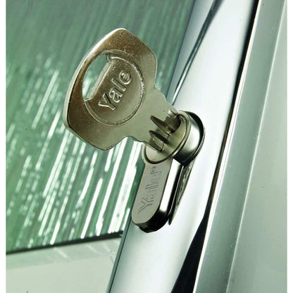 Yale Euro Double Cylinder Standard Security 40:10:45 95mm Brass P-ED4045-PB