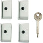 Yale P-8K109 Window Stop Suitable for Hinged Casement Windows White Pack of 4
