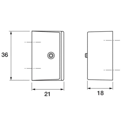 Yale P-8K109 Window Stop Suitable for Hinged Casement Windows White Pack of 4