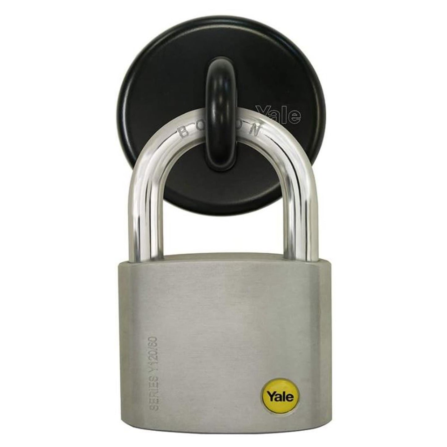 Yale Steel Padlock Anchor with Concealed Fixing 60mm Black Suitable for Outdoor