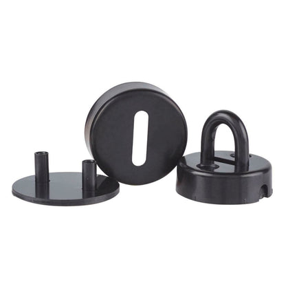 Yale Steel Padlock Anchor with Concealed Fixing 60mm Black Suitable for Outdoor