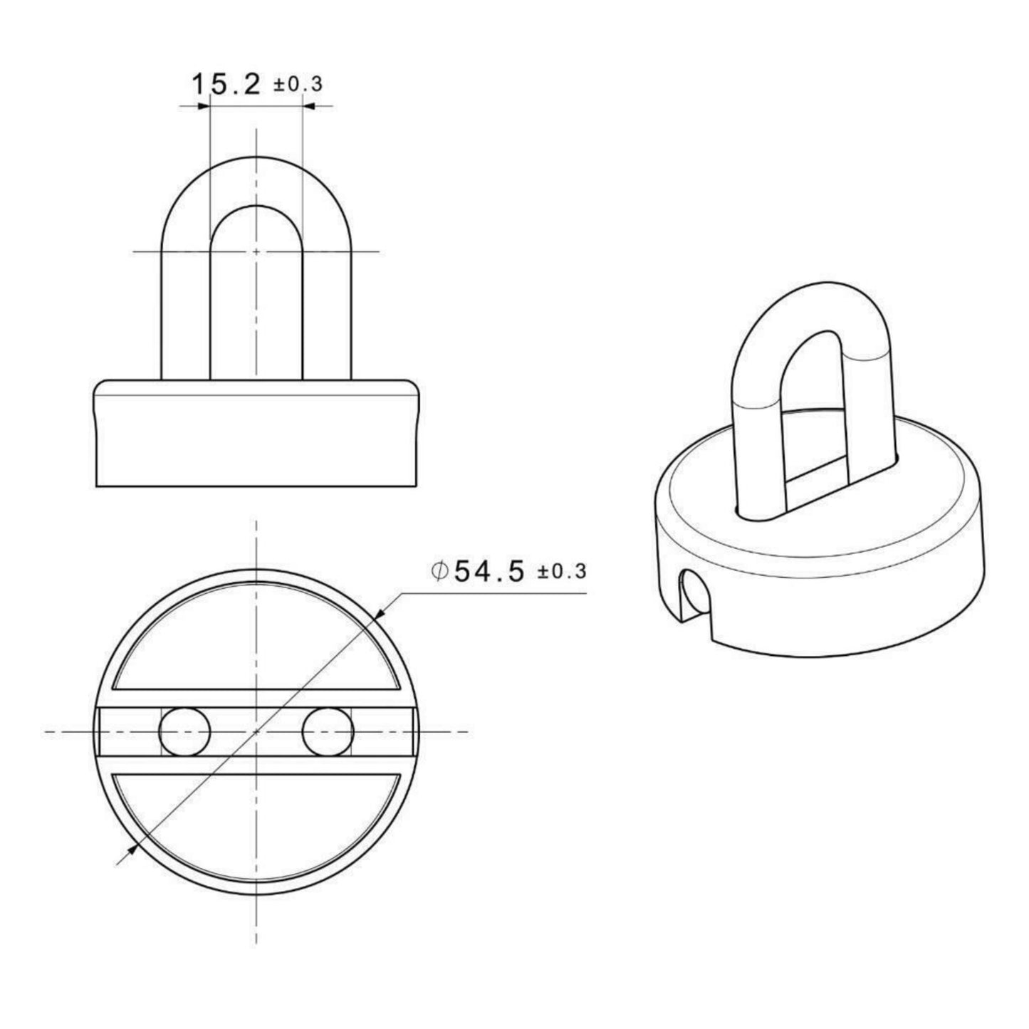 Yale Steel Padlock Anchor with Concealed Fixing 60mm Black Suitable for Outdoor