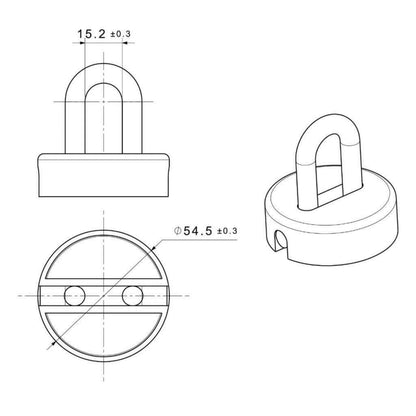 Yale Steel Padlock Anchor with Concealed Fixing 60mm Black Suitable for Outdoor