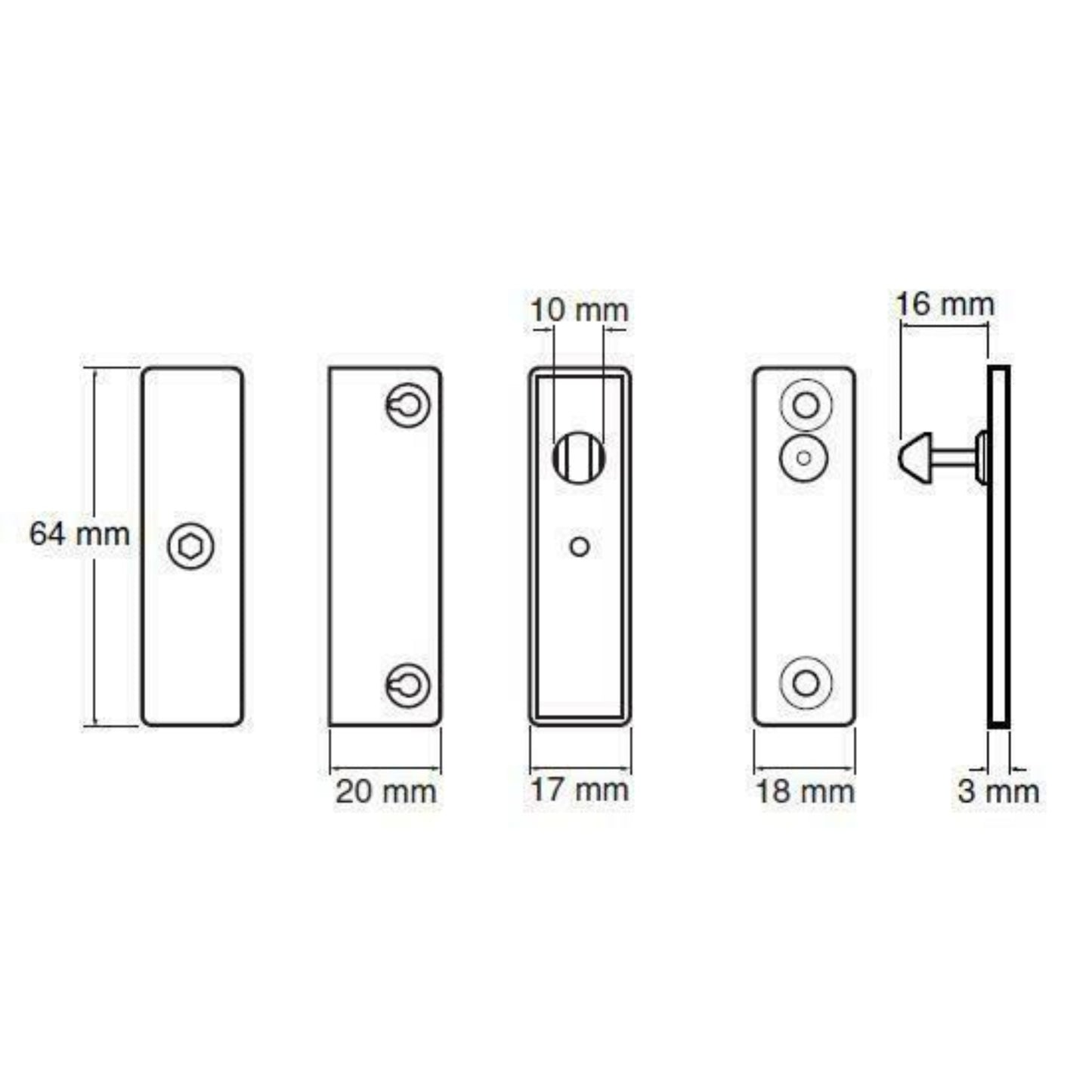 Yale Auto Window Lock Pack of 2 White Finish P-2P118-WE-2