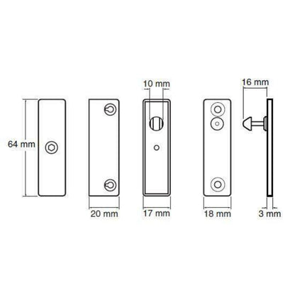 Yale Auto Window Lock Pack of 2 White Finish P-2P118-WE-2