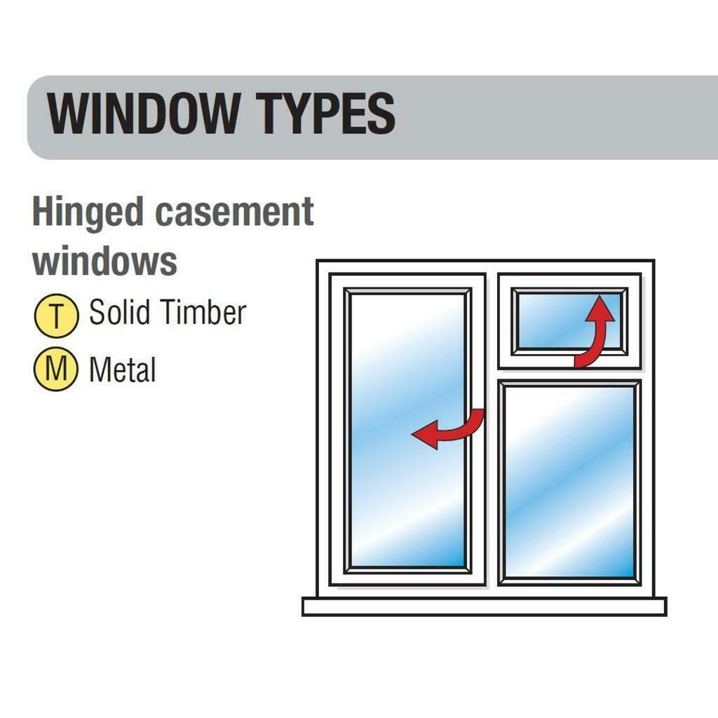 Yale P-6P111-SC Window Surface-fixed Stay Locks Satin Chrome Finish Pack of 6
