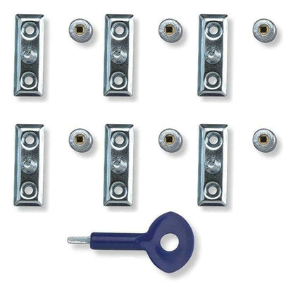 Yale P-6P111-SC Window Surface-fixed Stay Locks Satin Chrome Finish Pack of 6