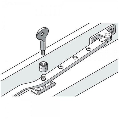 Yale P-6P111-SC Window Surface-fixed Stay Locks Satin Chrome Finish Pack of 6
