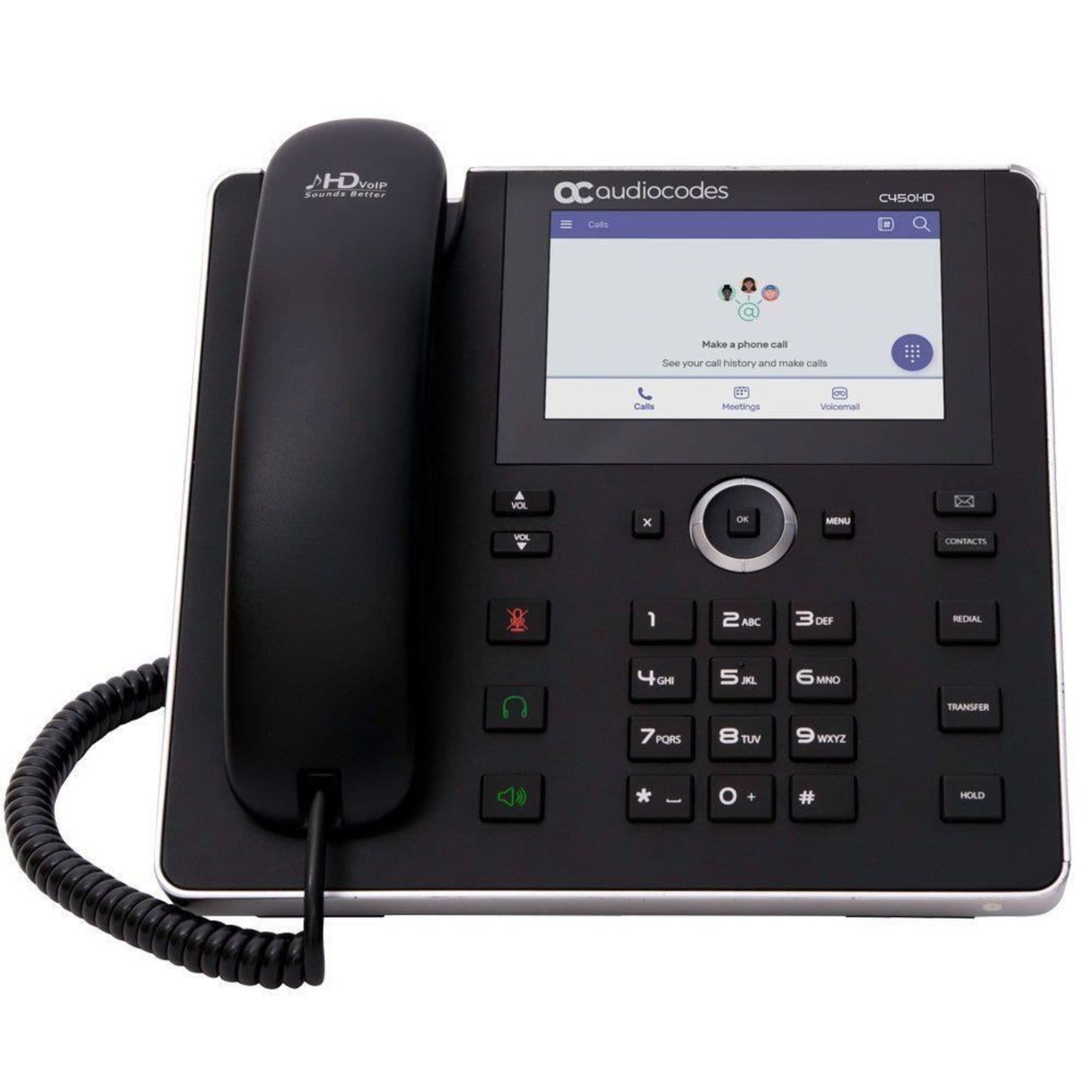 Audiocodes Teams C450HD VOIP IP Phone POE GBE integrated BT Dual Band WiFi