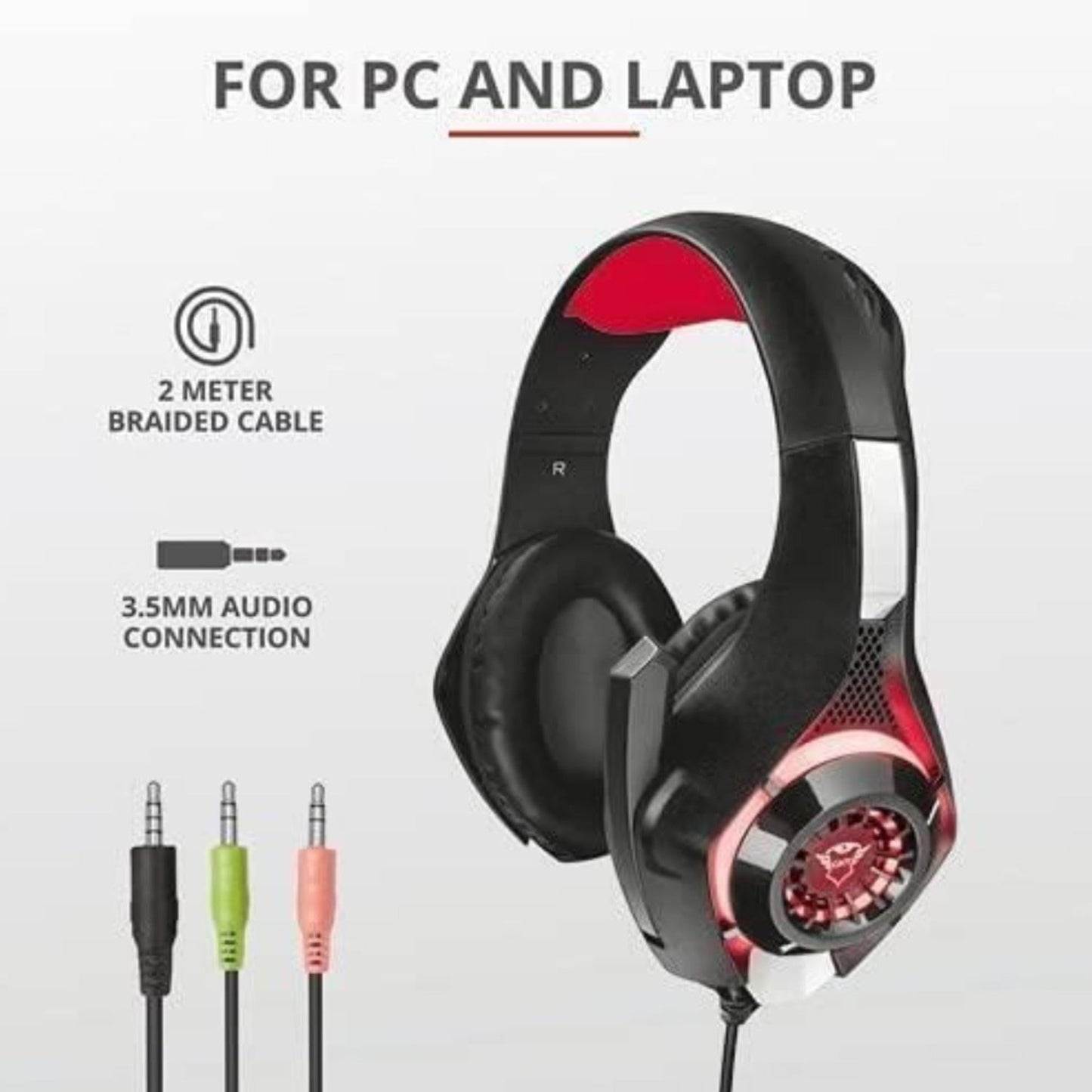 Trust Gaming GXT 313 Nero Illuminated Gaming Headset for PC and Laptop Black