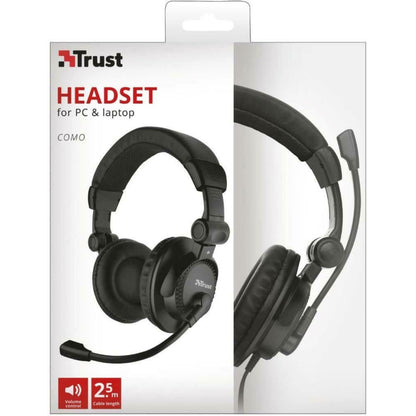 Trust Como Over-Ear Headset for PC and Laptop 3.5mm Jack Built in Microphone