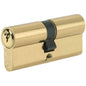 Yale Euro Double Cylinder Standard Security 40:45 85mm Brass YES-ED-4045PB