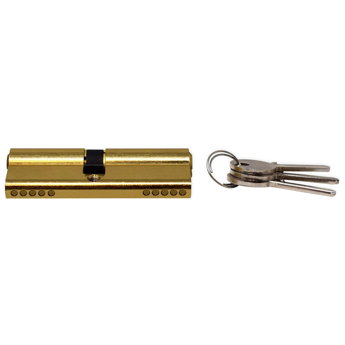 Yale Euro Double Cylinder Standard Security 40:45 85mm Brass YES-ED-4045PB