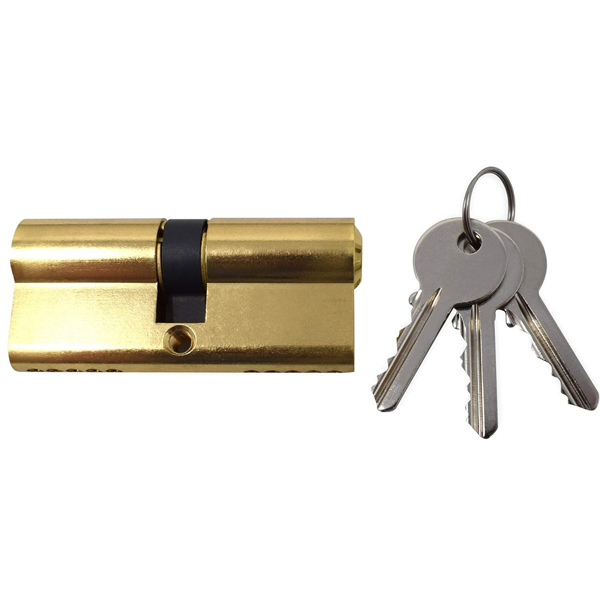 Yale Euro Double Cylinder Standard Security 40:45 85mm Brass YES-ED-4045PB