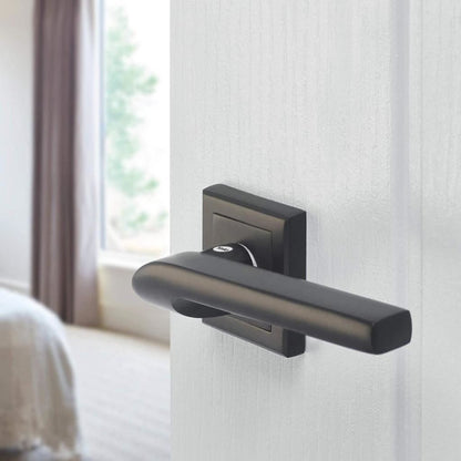 Yale Black Door Handle Bathroom Door Handles Lock/Unlock Thumbturn Metal Siena