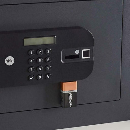 Yale Biometric Safe Keypad Fingerprint Locking Bolts Override Key 25x35x30cm