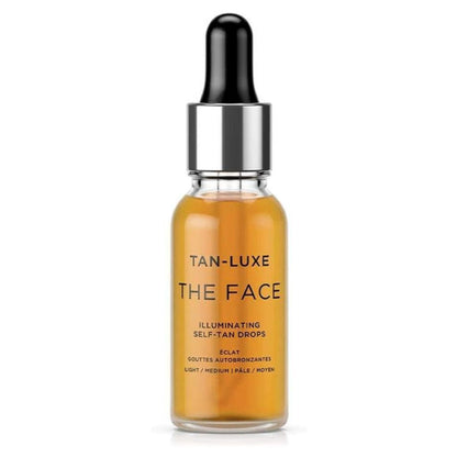 Tan Luxe THE FACE Fake Tan 20ml Self Tanning Drops Light Medium Toxin Free Vegan