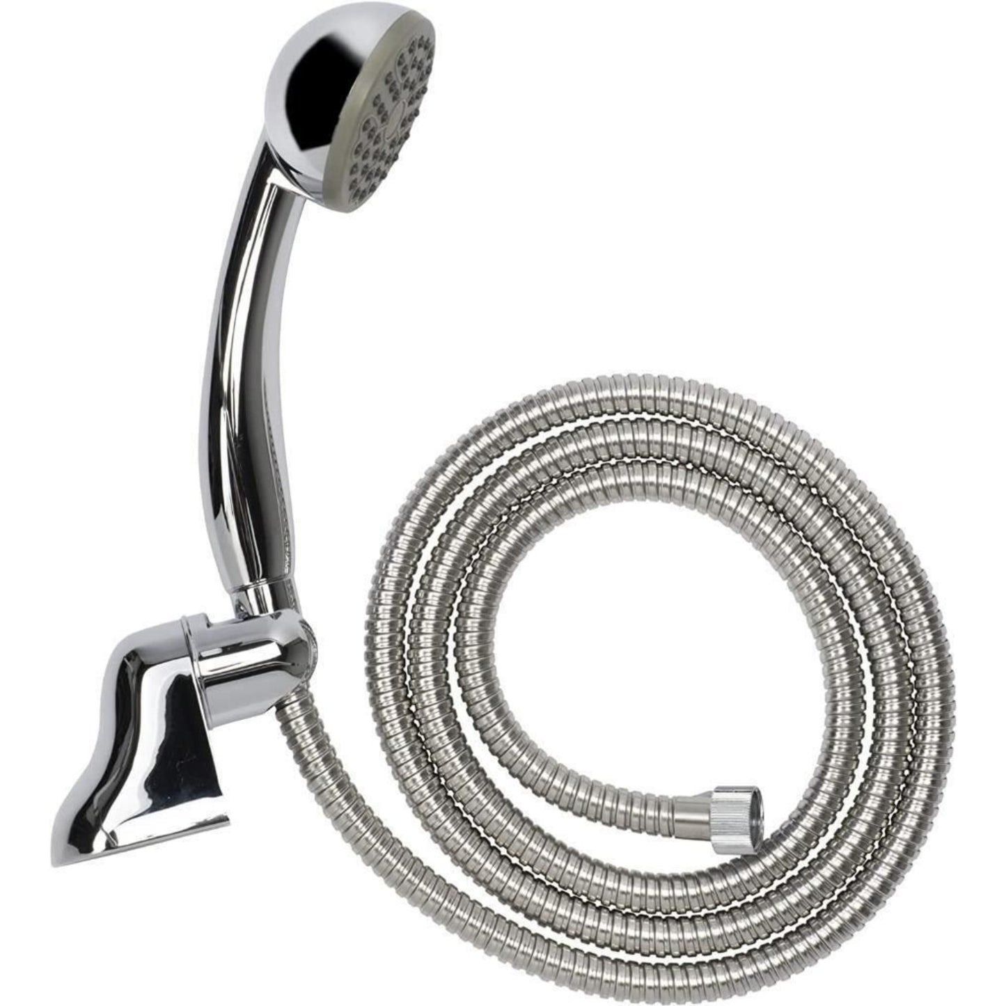 Croydex 1 Function Bath and Shower Set Handset with Wall Bracket and Hose