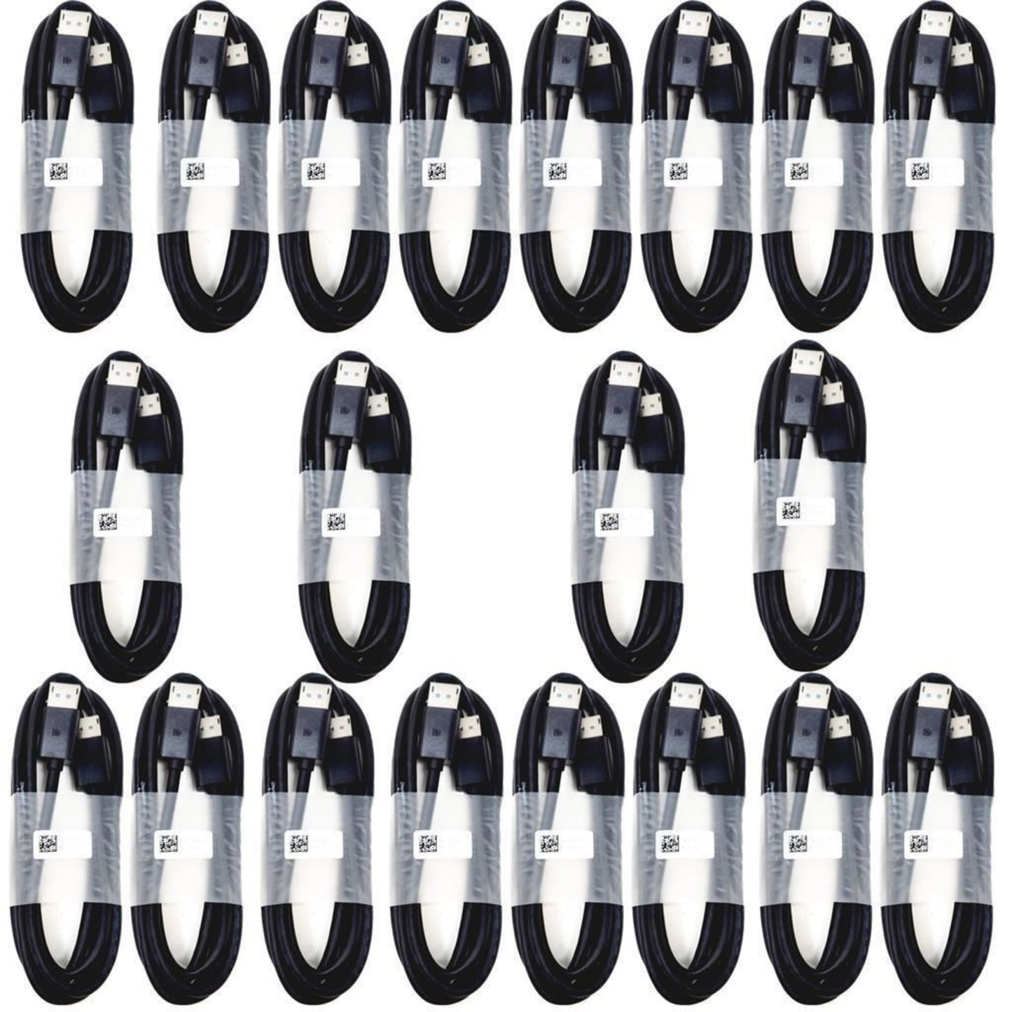 Job Lot Of 20 Dell DisplayPort To DisplayPort Black Full HD No Lock 1.8M Black