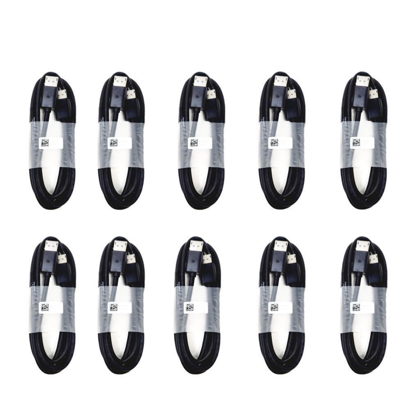 Job Lot Of 10 Dell DisplayPort To DisplayPort Black Full HD No Lock 1.8M Black