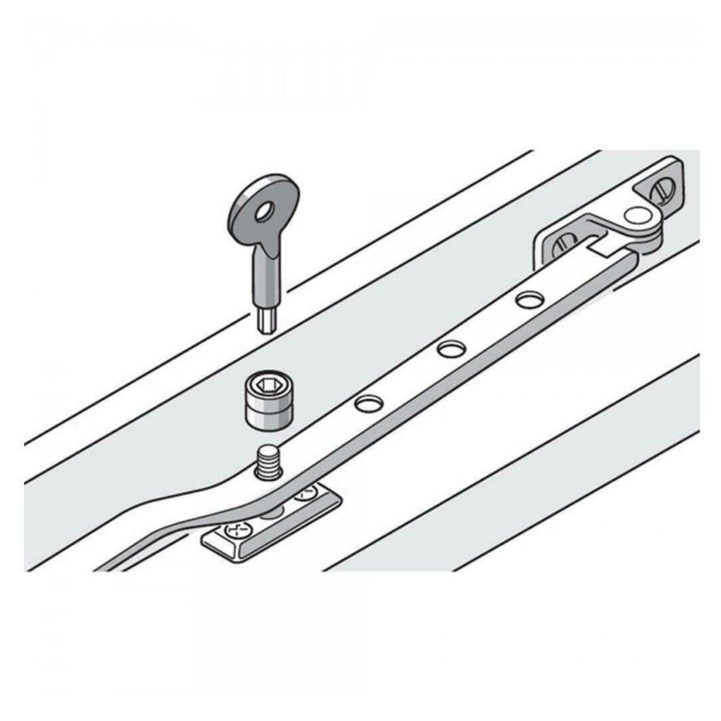 Yale Window Stay Locks Satin Chrome for Timber and Metal Casement Windows 2 Pack