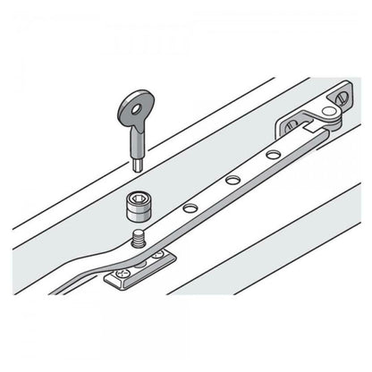 Yale Window Stay Locks Satin Chrome for Timber and Metal Casement Windows 2 Pack