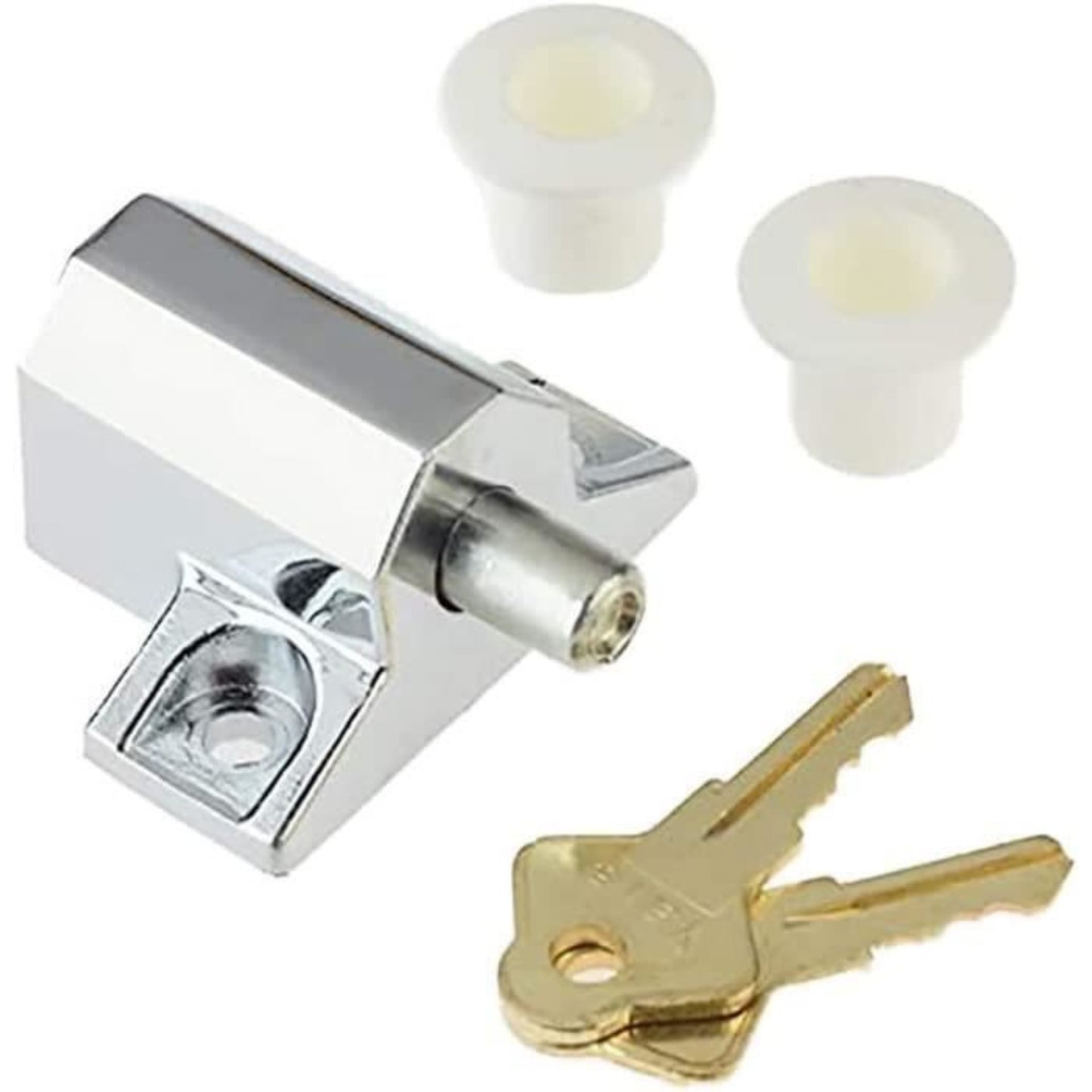 Yale Patio Door lock Metallic Chrome Finish Standard Security P-114-CH