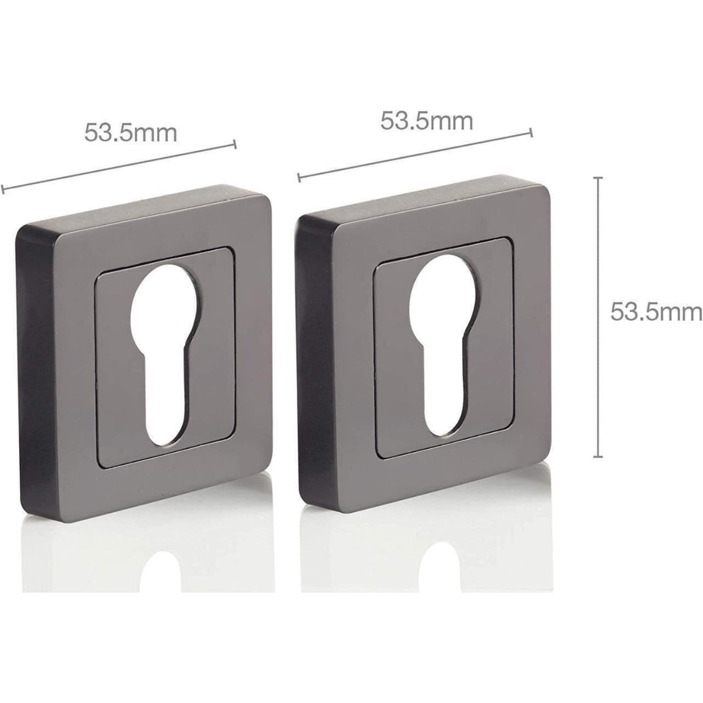 Yale Black Door Handle WC Bathroom Door Handles with Keyhole Covers Metal Verona