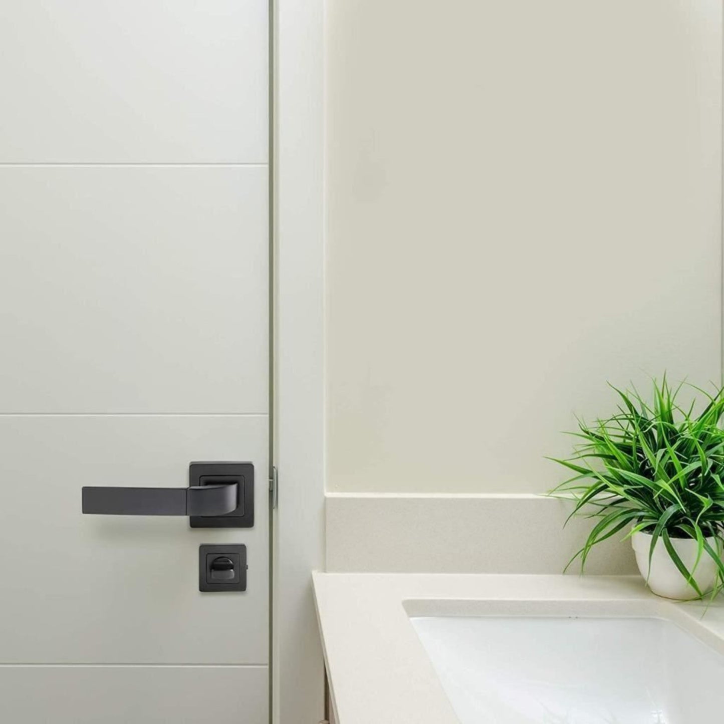 Yale Black Door Handle Bathroom Door Handles Lock/Unlock Thumbturn Metal Bologna