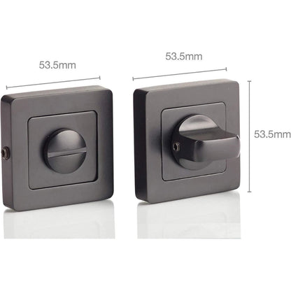 Yale Black Door Handle Bathroom Door Handles Lock/Unlock Thumbturn Metal Bologna