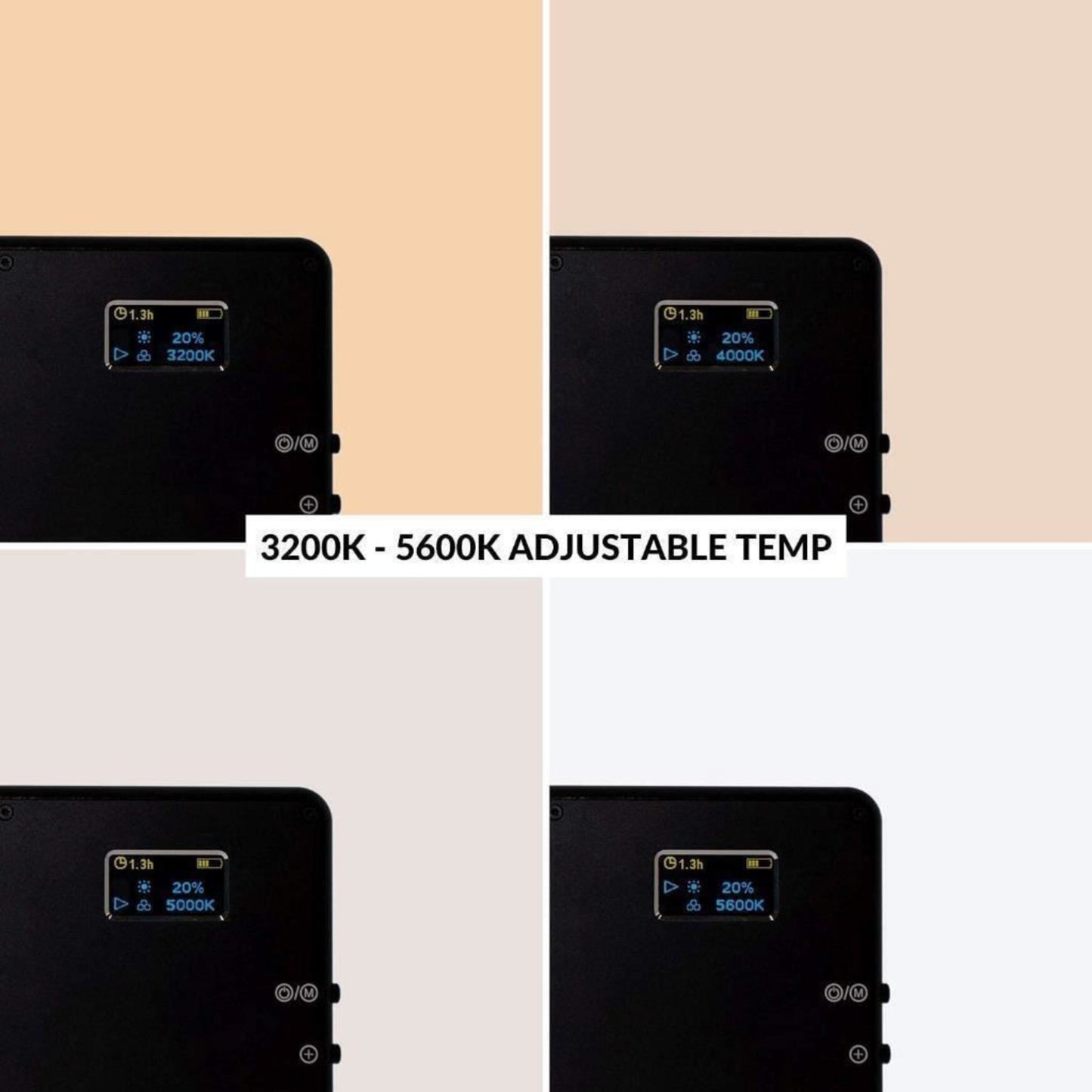 Lume Cube Lighting Kit Diffuser Tripod Computer Mount Adjustable Brightness