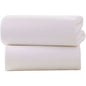 Clair de Lune Crib Pram Cot Cotton Jersey Flat Sheets 70 x 90cm Pack of 2 White