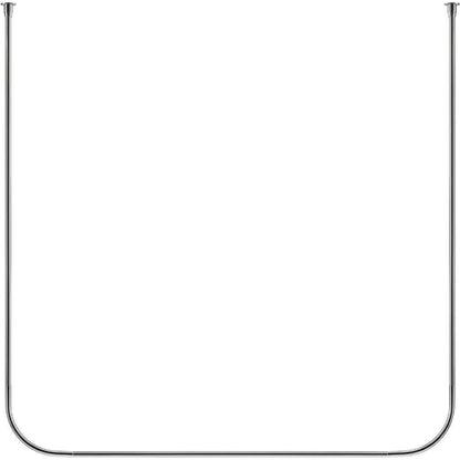 Croydex Fineline Shower Rail L & U-Shaped & Straight Ceiling Support Chrome