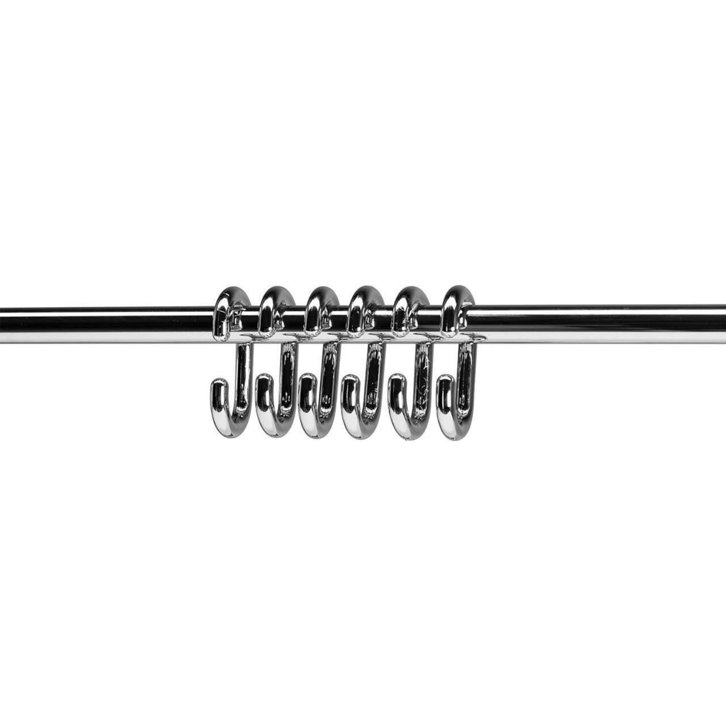 Croydex Fineline Shower Rail L & U-Shaped & Straight Ceiling Support Chrome
