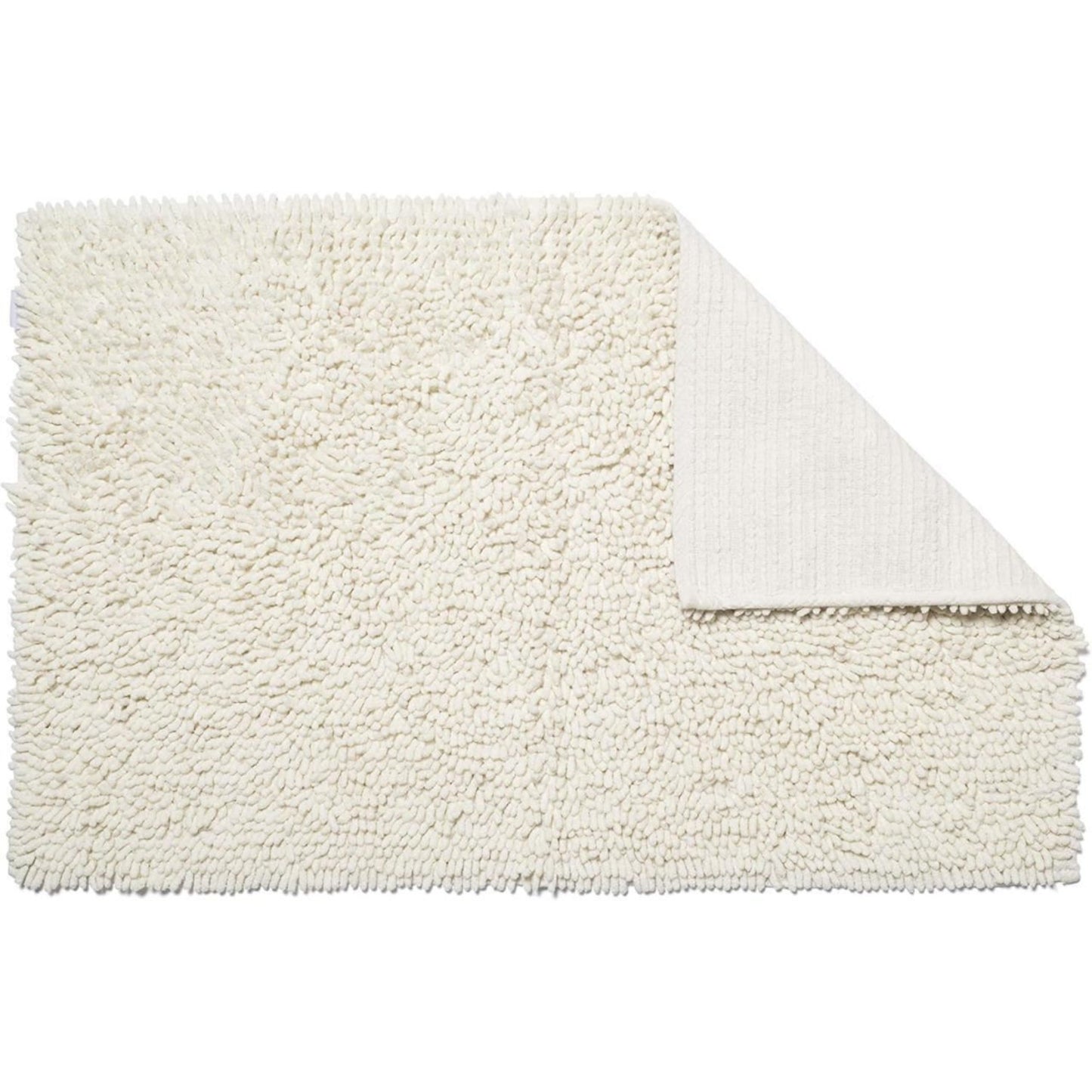Croydex Cream Chenille Cushioned Bathroom Rug Slip-Resistant Backing 80x50cm