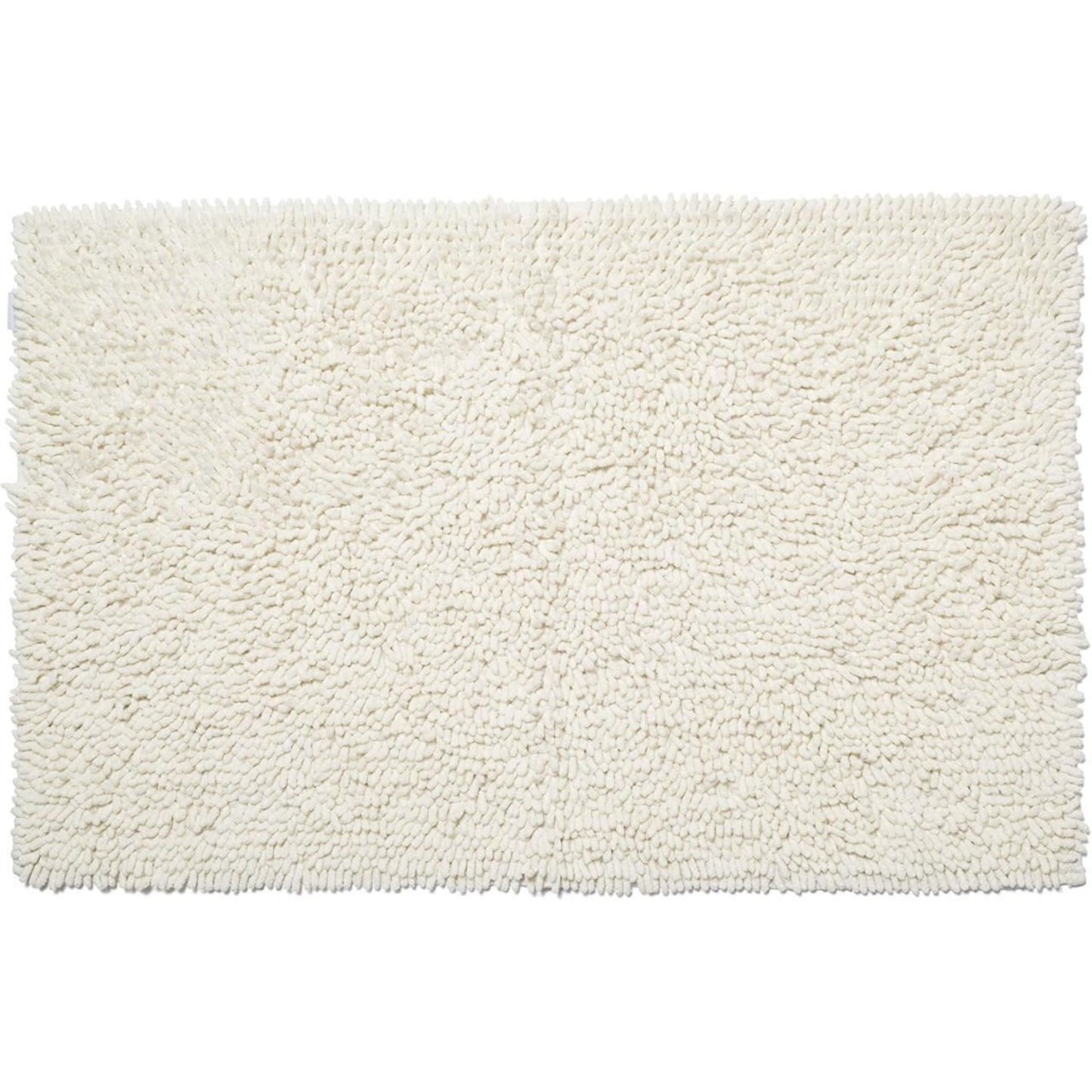 Croydex Cream Chenille Cushioned Bathroom Rug Slip-Resistant Backing 80x50cm