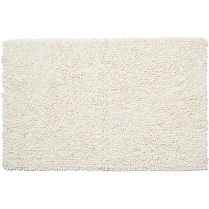Croydex Cream Chenille Cushioned Bathroom Rug Slip-Resistant Backing 80x50cm